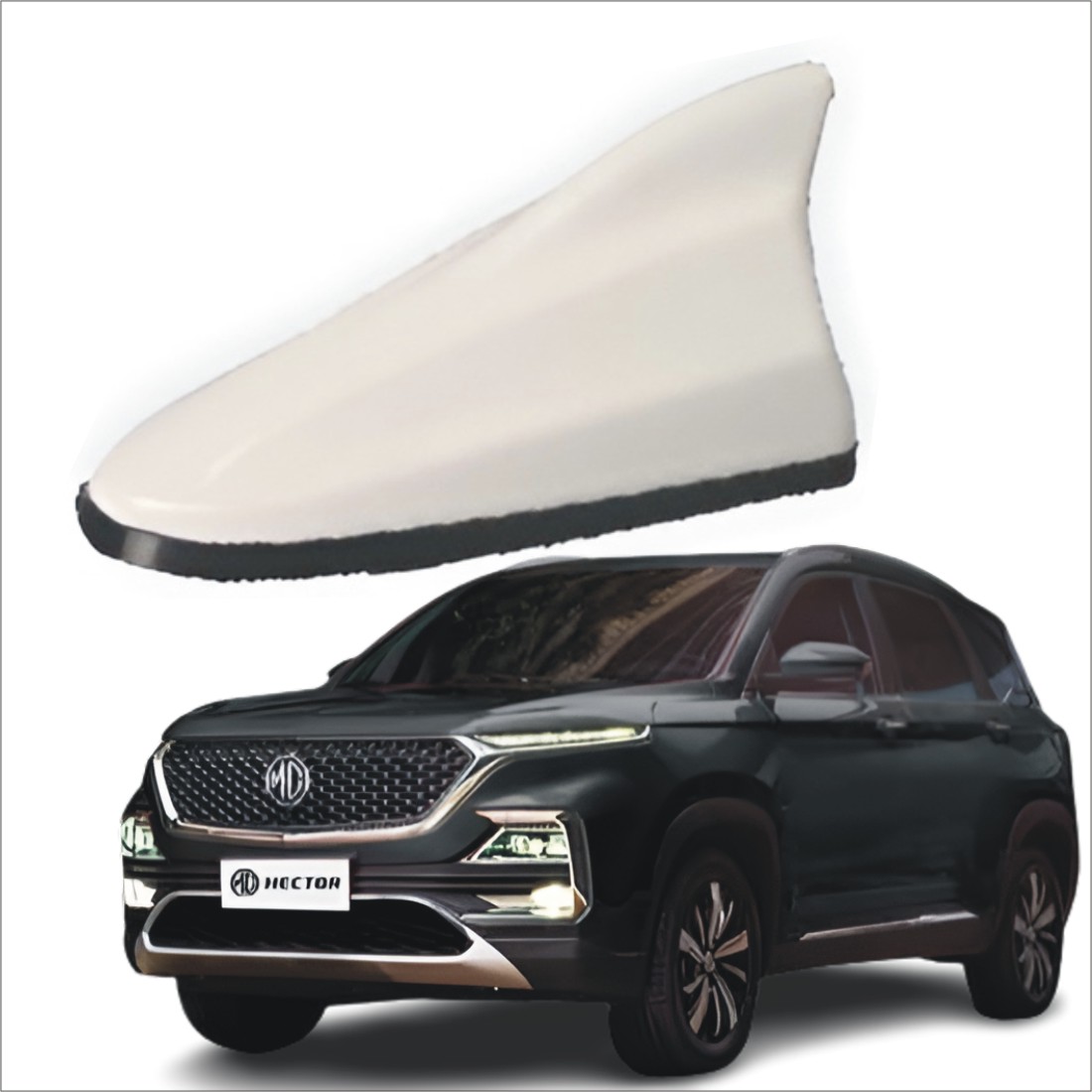 ER Car AM FM Radio Antenna for M.G. Motors Hector Cars (E-77) White